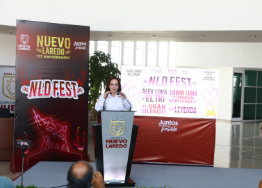 Presenta alcaldesa Carmen Lilia Canturosas el NLD Fest para celebrar el 177 aniversario de Nuevo Laredo