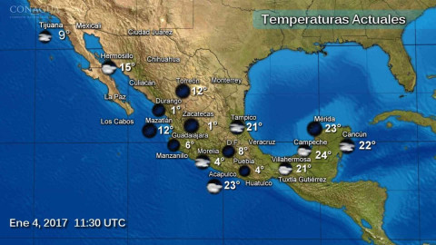 Se esperan lluvias y bajas temperaturas en varios estados del país