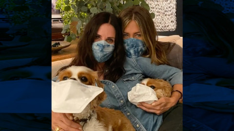 Jennifer Aniston y Courteney Cox piden usar cubrebocas 