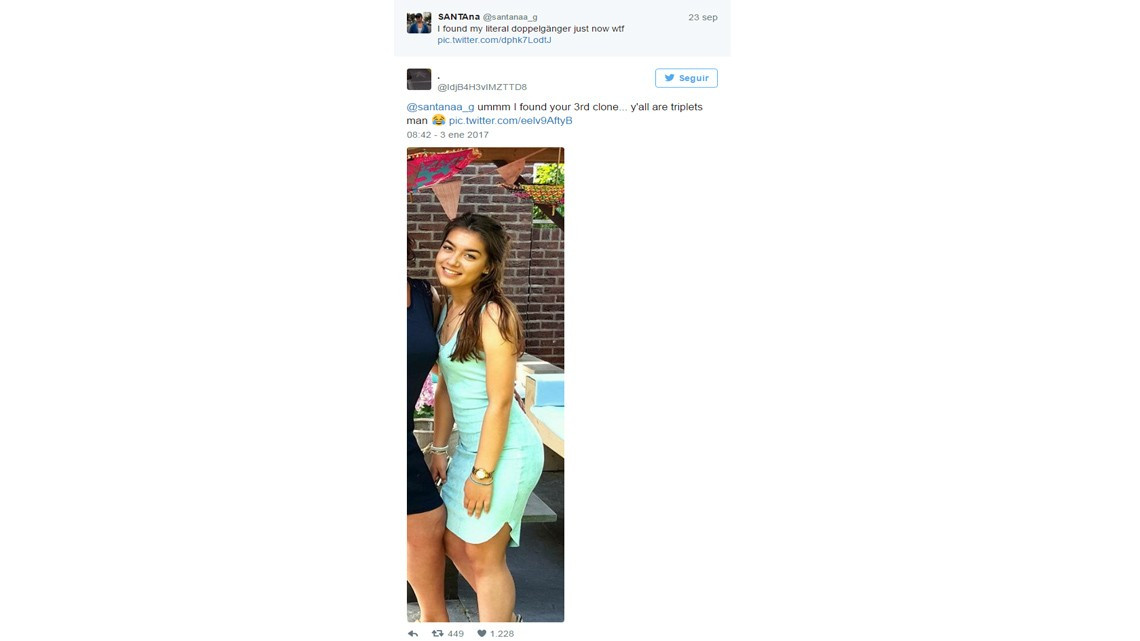 Encuentra en la calle a su "gemela" y luego en Twitter aparecen muchas más