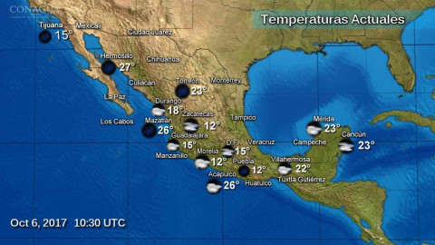 Continuarán las lluvias en parte del país por Nate