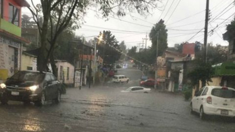 Lluvias afectan el sur de la Ciudad de México