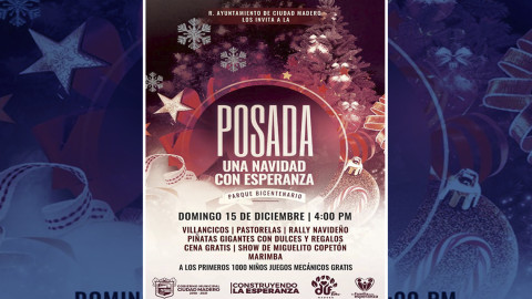 Invita Ayuntamiento a “Posada Una Navidad Con Esperanza”