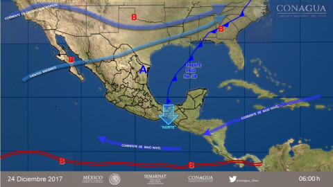 Lluvias persistentes en Oaxaca y Chiapas por Frente Frío No. 18