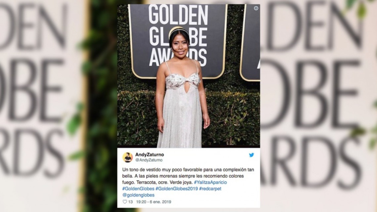 Yalitza Aparicio recibe duras críticas por su vestido en los Golden Globes