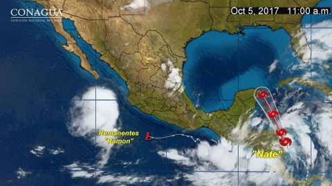 "Nate" podría convertirse en huracán categoría 1