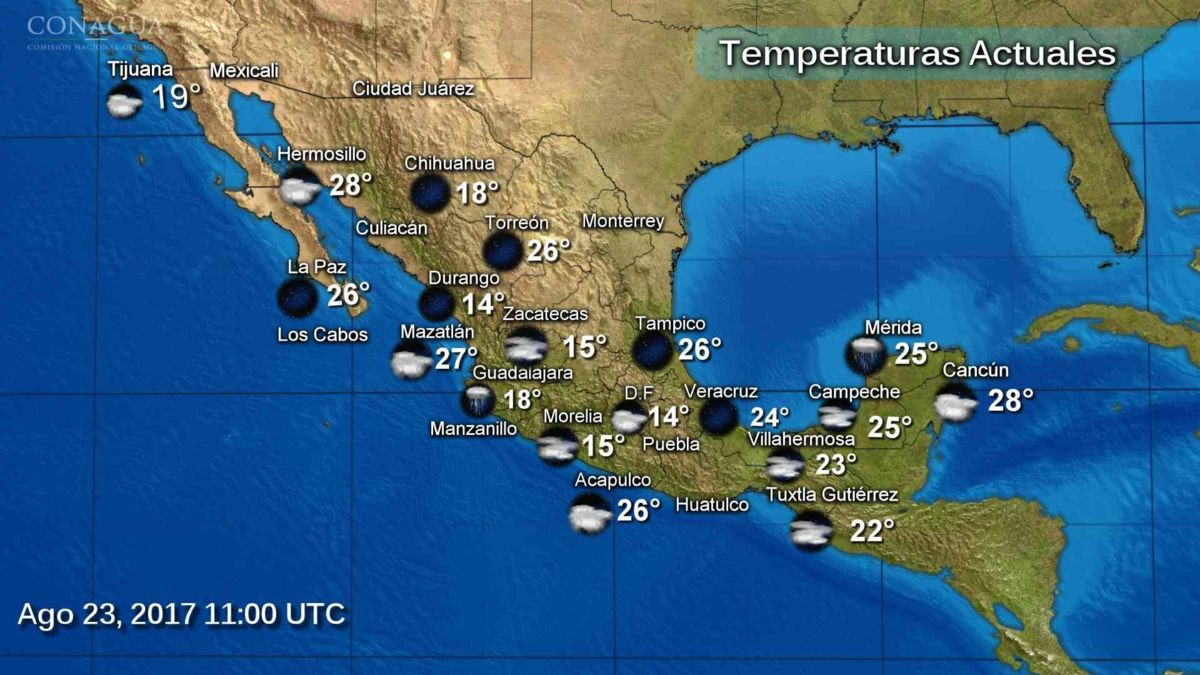 Prevén tormentas intensas en sur y sureste del país