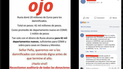 Donación de Rusia por el 19S es FALSA