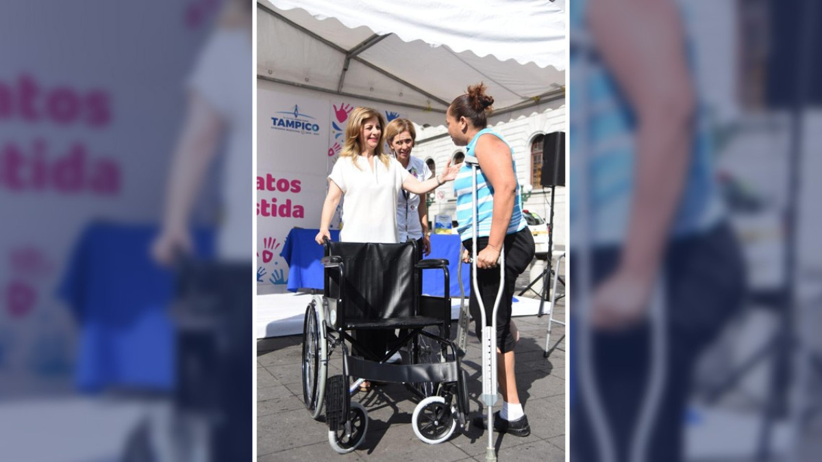 Entrega Aida Feres de Nader aparatos de movilidad asistida a personas con discapacidad