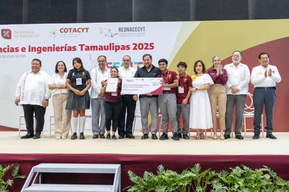 Reconocen a jóvenes talentos en la Feria de Ciencias e Ingenierías Tamaulipas 2025