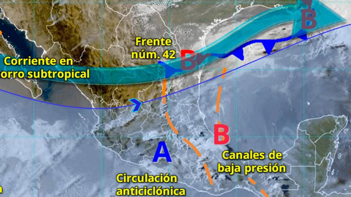 Frente Frío Núm. 42 provocará lluvias y fuertes vientos: PC